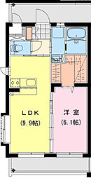 Arcadia恒久 401 4階1LDKの間取り