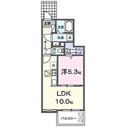 コーポサンシャイン  1LDKの間取図画像