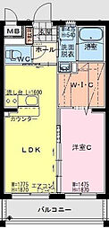 maison・glycine 1LDKの間取図画像