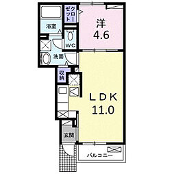 プルミエール 春  1LDKの間取図画像