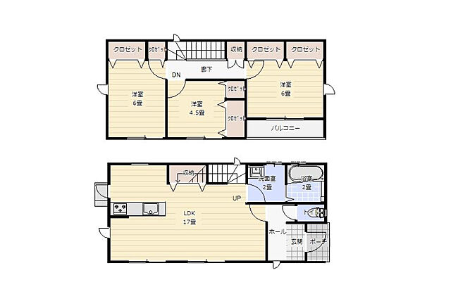 間取り 宮崎市佐土原町下田島11620-1【第4下田島平松モデル6号地】