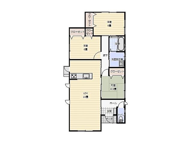 間取り 児湯郡高鍋町大字北高鍋3383-24【パティオニュ-タウン北高鍋14号地】