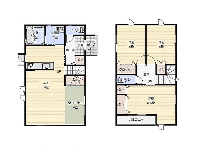 間取り 宮崎市吉村町下り松甲2489-5【吉村町下り松モデルハウス】