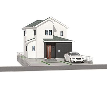 外観:松山市東長戸4丁目にあります、4LDK新築戸建です♪写真はパース図です 外観:松山市東長戸4丁目にあります、4LDK新築戸建です♪写真はパース図です