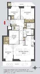 ロピアエル富丘 3SLDKの間取図画像