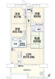 パークヒルズ高陽グランドステージ 4LDKの間取図画像