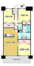 アルファステイツ芳泉 3LDKの間取図画像