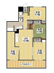 レジデンス上中野 4LDKの間取図画像
