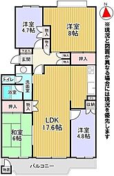 東急ドエル平岸台ビレジ3号棟 4LDKの間取図画像