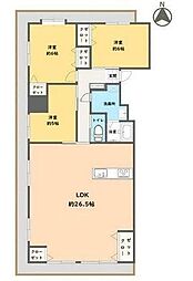 リバーサイドにしのだい 3LDKの間取図画像