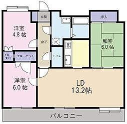 グリーンヒル高城南 3LDKの間取図画像