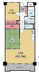 エメラルドマンション古国府 2LDKの間取図画像
