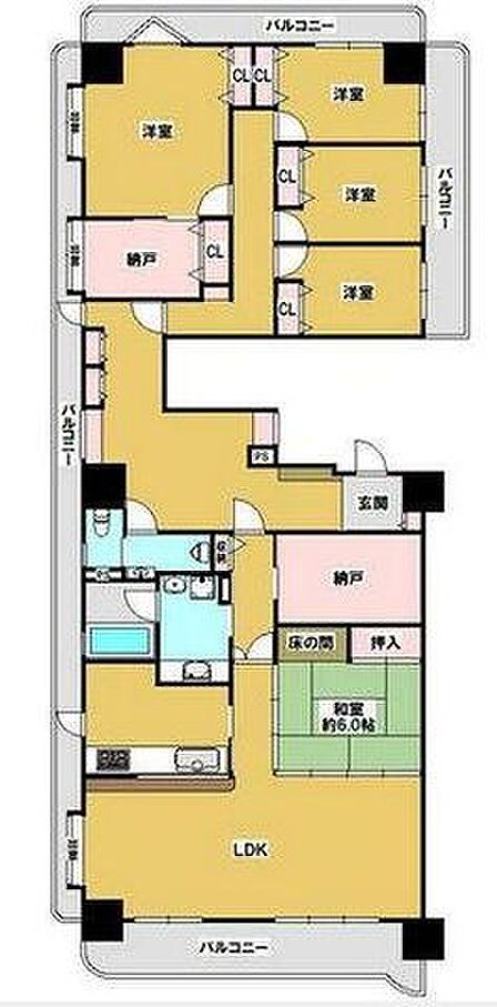 戸建感覚の180.08m2 角部屋で4面バルコニーもおススメ