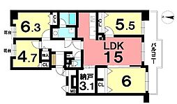 コープ野村新安城A棟 4SLDKの間取図画像