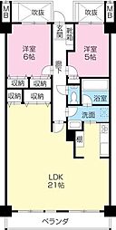 プレタメゾン川内 2LDKの間取図画像