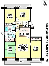 コロナードあいの里A棟 4LDKの間取図画像
