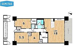 ヴェルディ義方小学校前 3SLDKの間取図画像