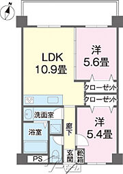 ナインコート 2LDKの間取図画像