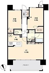 ブランシエラ那覇曙プレミスト 6-- 2LDKの間取り