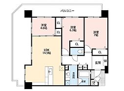 ベアーズコート真嘉比 3LDKの間取図画像