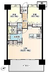 ル・サンク那覇開南 2LDKの間取図画像