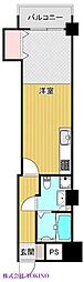 ライオンズマンション久茂地 ワンルームの間取図画像