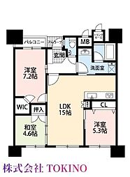 レーヴ首里石嶺タワー 3LDKの間取図画像