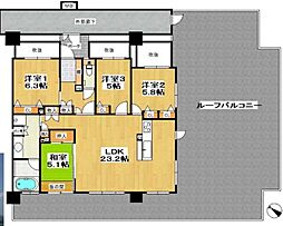 リリーベルおもろまちサーモス 4LDKの間取図画像