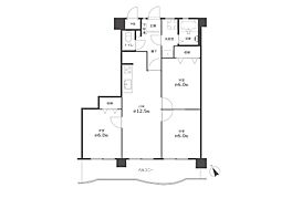 ライオンズマンション三原第2 3LDKの間取図画像