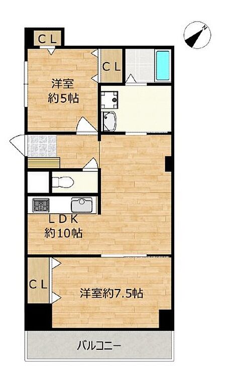 間取図(11階2LDK)