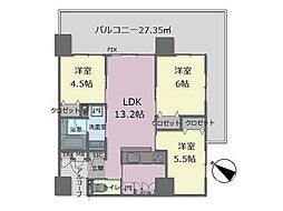 プレミアムコート浦添牧港 3LDKの間取図画像