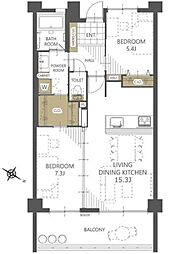 間取図画像 2LDK