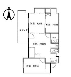 東宝26 3LDKの間取図画像