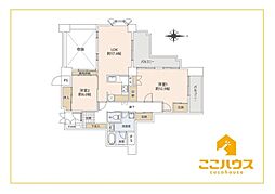 グランシャトレ松尾 2LDKの間取図画像