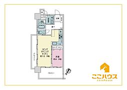 レーヴグランディ松山 1LDKの間取図画像