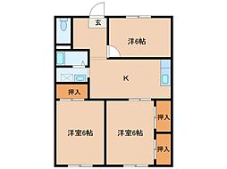 コーポ鈴木S 1階3DKの間取り