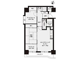 ライオンズマンション南大通 1SLDKの間取図画像