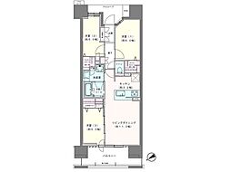 デュオヒルズ盛岡中ノ橋ザ・プレミア 3LDKの間取図画像