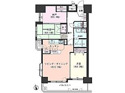 ライオンズマンション本町通第2 2LDKの間取図画像