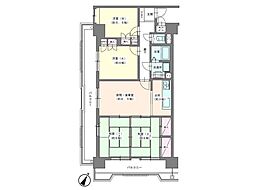 ライオンズマンション清水町 4LDKの間取図画像