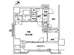 ライオンズステーションプラザ盛岡 1Kの間取図画像