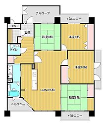 ドゥペール吉原弐番館 4LDKの間取図画像