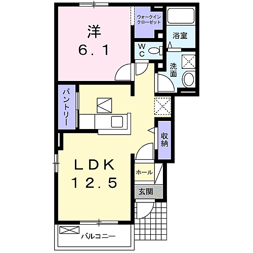 レジデンス　リオ 101｜茨城県水戸市河和田町(賃貸アパート1LDK・1階・44.93㎡)の写真 その2