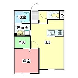 Matelass'e 渡里(マトラッセワタリ) 1LDKの間取図画像