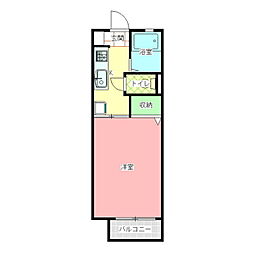 グランピア・16 1Kの間取図画像