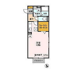 FOREAST自由が丘 ワンルームの間取図画像