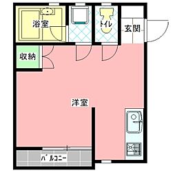ワコーハイツ ワンルームの間取図画像