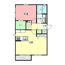 Maison C'est la vie(メゾン・セ・ラヴィ) 1LDKの間取図画像