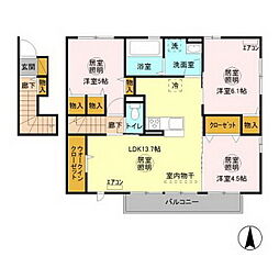 リオン 3LDKの間取図画像