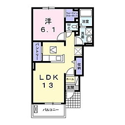 マローネフェルト 1LDKの間取図画像